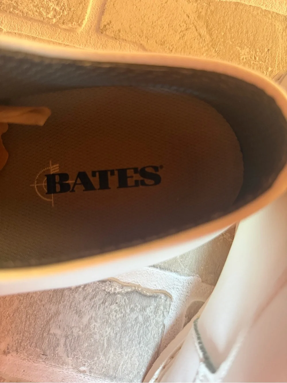 Bates Lites White Leather Oxford Uniform Shoes Brand New Size 11.5